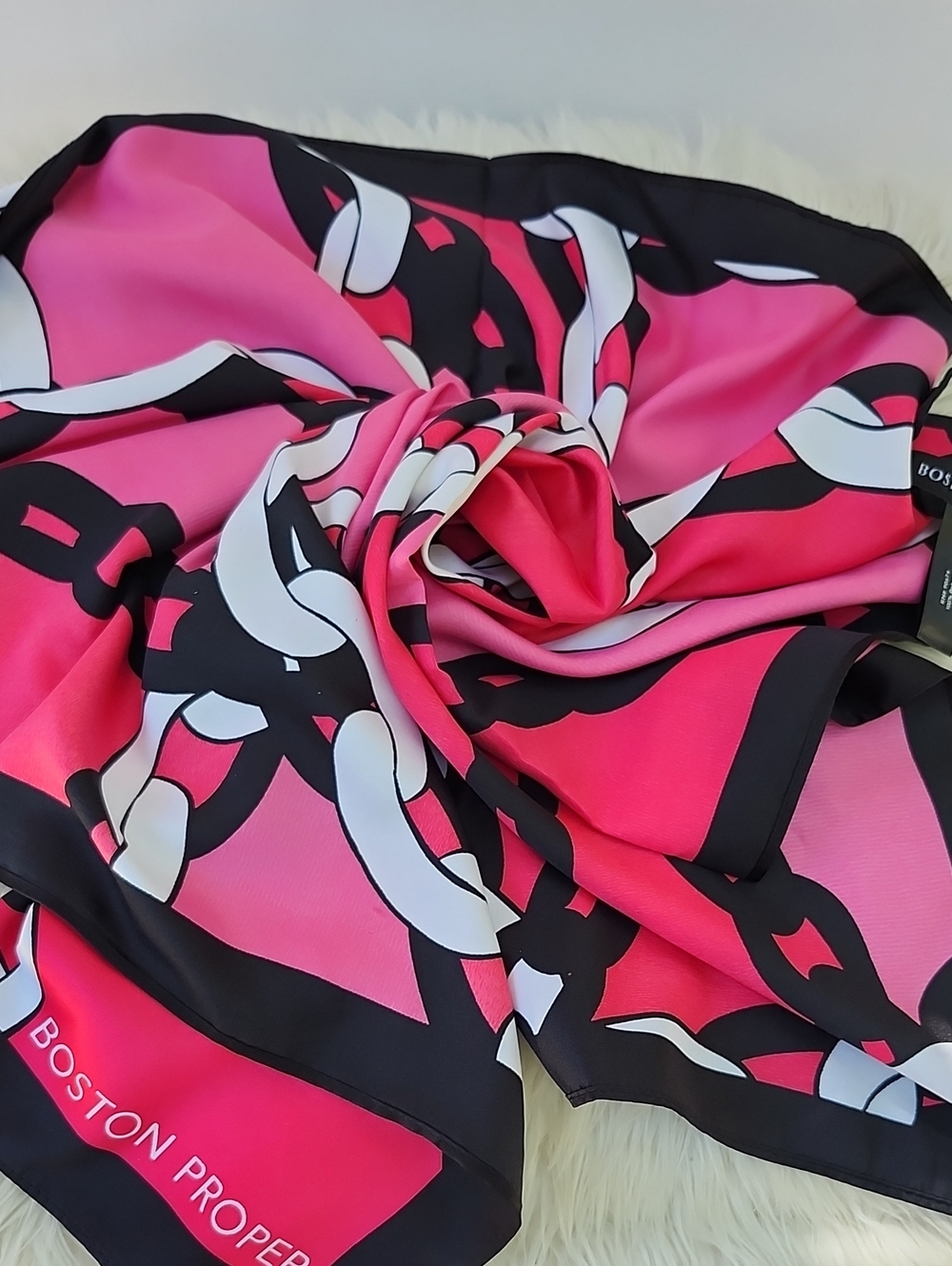 BOSTON PROPER CHAIN PRINT SCARF